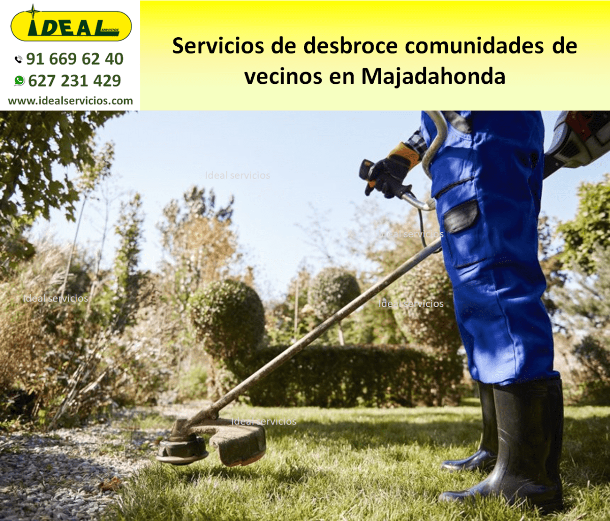 Servicios de desbroce comunidades de vecinos en Majadahonda